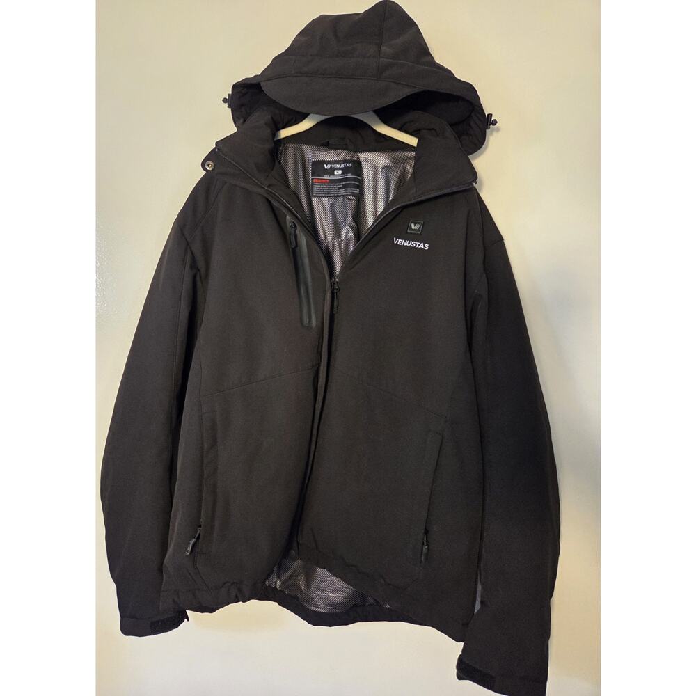 Venustas Men’s Heated Jacket Model #2168 Black Size XL EUC *See Description